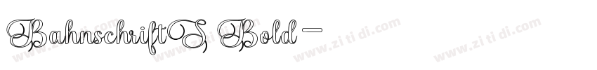 BahnschriftS Bold字体转换